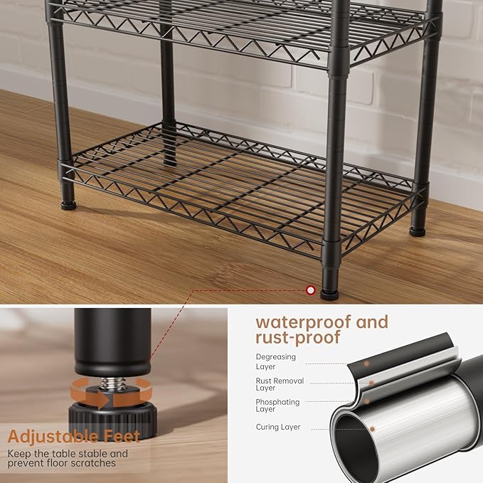 SINGAYE 6 Garage Heavy Duty Shelving Unit Kitchen Pantry Close Home Organizers - Image 8
