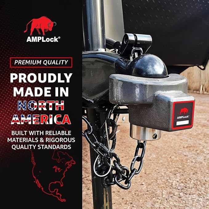 AMPLock - U-BRHT2516 2-5/16" Trailer Ball Hitch Lock - Titan Weld-on Design - Image 6