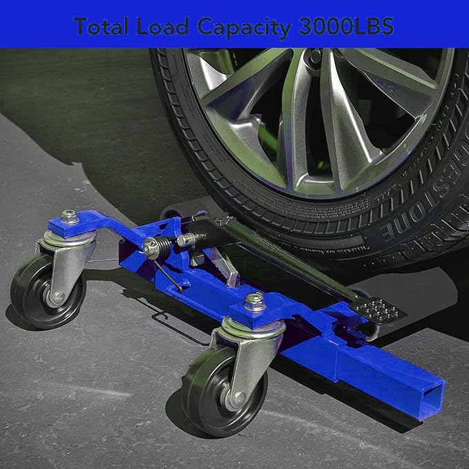 2 Pcs Car Wheel Dolly with Hydraulic Tire Jack, 1500LBS Capacity Trailer Dolly - Image 3