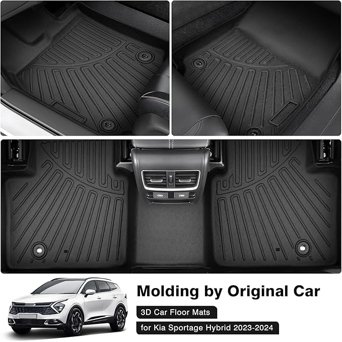 Powerty Floor Mats for 2023-2025 Kia Sportage Hybrid Accessories All Weather - Image 2