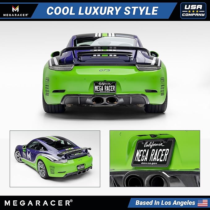 Premium Slim Carbon Fiber Design License Plate Frame – 1 Pack, Rust-Free - Image 4