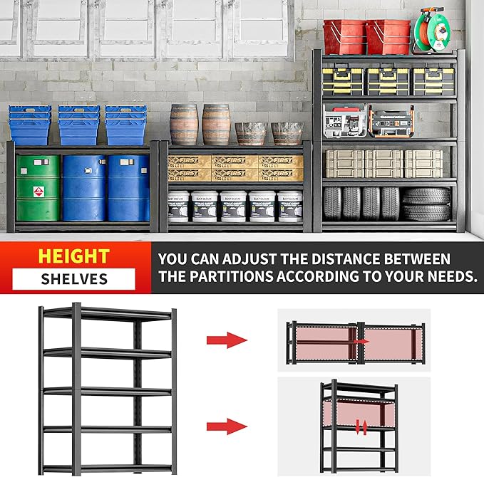 Utility Shelf Organizer – 5 Shelf Heavy Duty Shelving Unit - Image 8