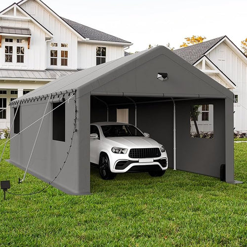 13x25 Carport, Heavy Duty Carport Canopy Garage by BENASS