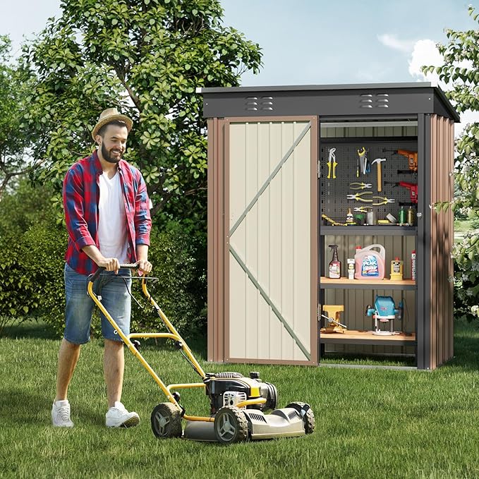 Bealife Outdoor Storage Shed Clearance, Metal Outdoor Storage Cabinet, - Image 2