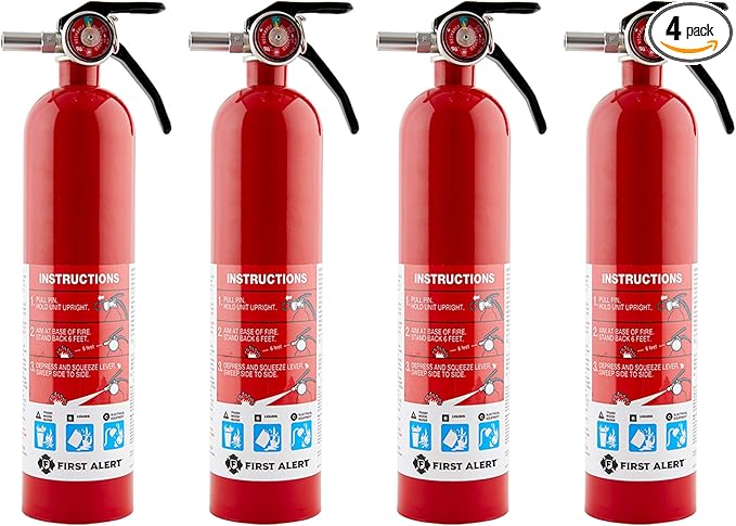 First Alert Fire Extinguisher for Home, Standard Rechargeable Compliance Unit by FirstAlert