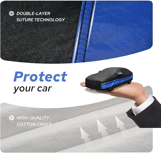 10-Layer for Toyota Corolla Car Cover Waterproof All Weather for Automobiles - Image 2