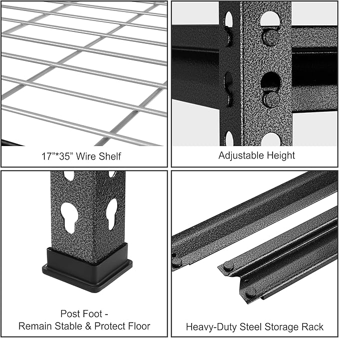 WORKPRO 5-Tier Metal Garage Shelving Unit, 36”W x 18”D x 72”H Storage Shelves - Image 6