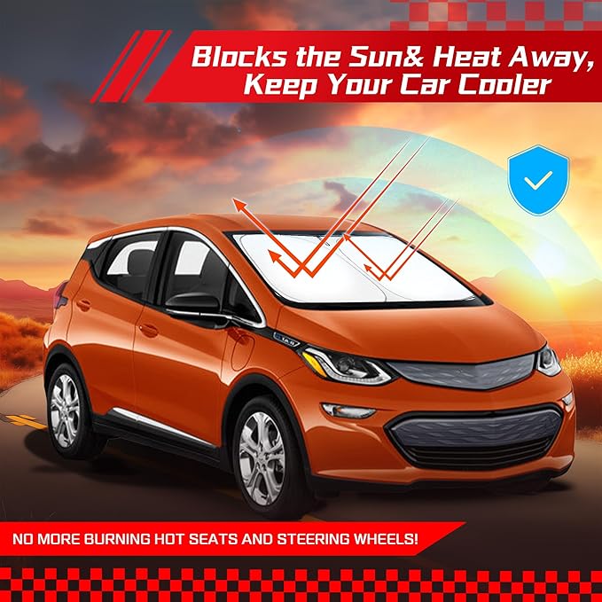 ARISMOTOR Windshield Sun Shade for Ch-evrolet Chevy Bolt EV 2017-2024, Custom - Image 7