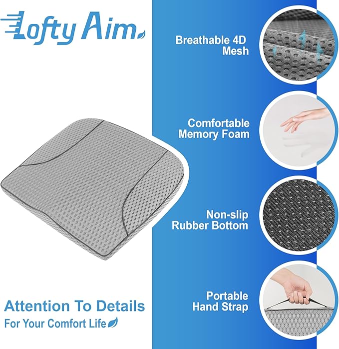 Car Seat Cushion, Comfortable Memory Foam Seat Pillow - Image 6
