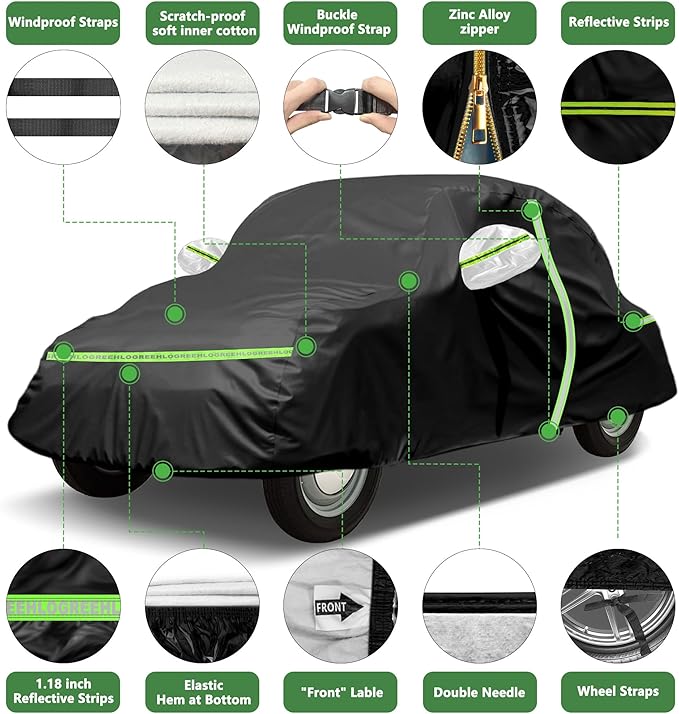 Car Cover for 1960-1980 Beetle Bug Sedan 2-Door, Full Exterior Car Covers for - Image 5
