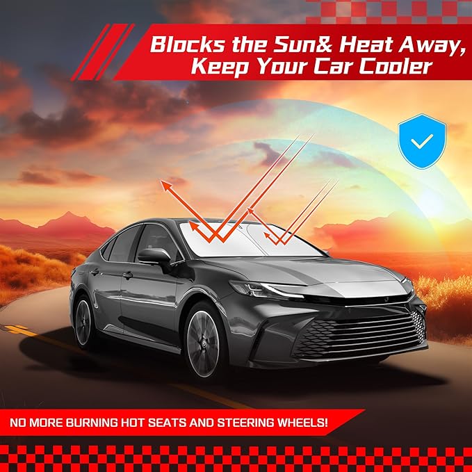 ARISMOTOR Windshield Sun Shade for Toyota Camry 2025 2026, Custom Fit Foldable - Image 8