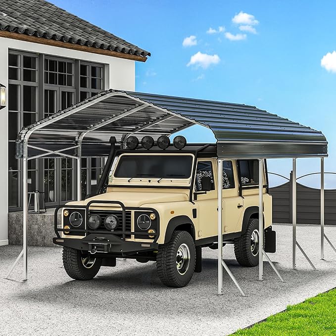 Heavy Duty Metal Carport – Sturdy Structure, All-Weather Protection, Easy by Rupzen