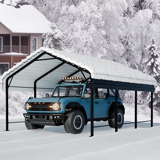 Walsunny Metal Carport 12x15 FT Heavy Duty Carport Canopy - Image 5