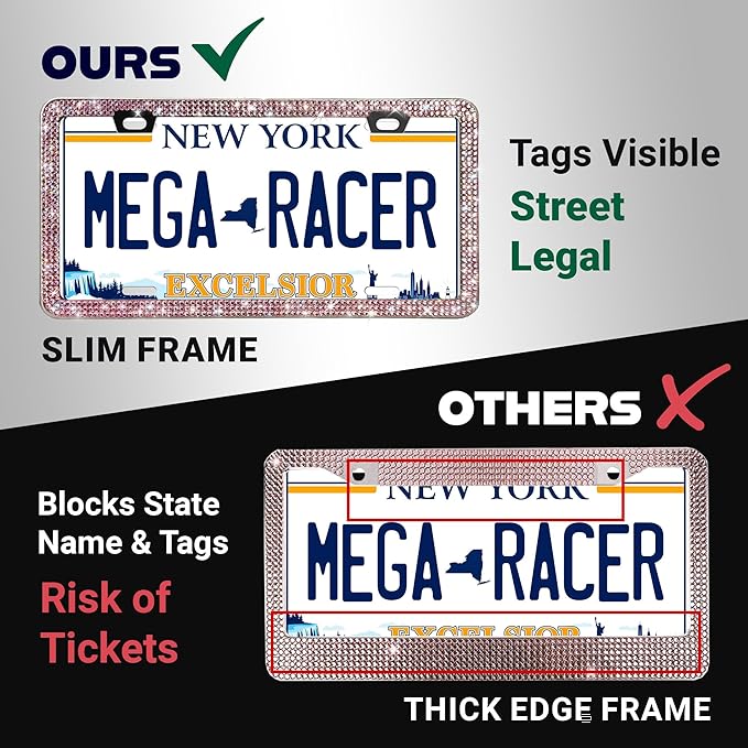 Glamorous Bling License Plate Frame - Image 6