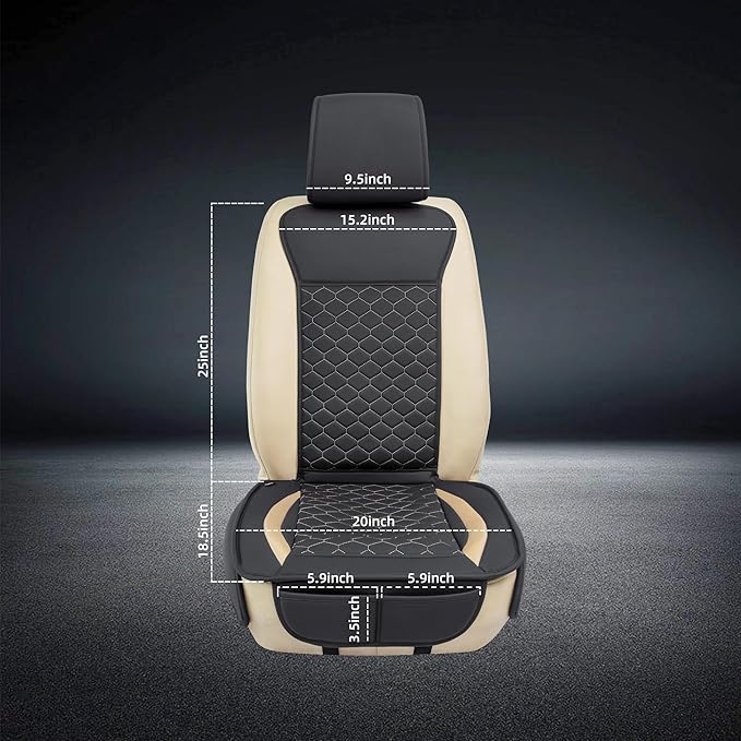 Elantrip 2PCs Front Car Seat Covers Leather Car Seat Protector Universal fit - Image 7