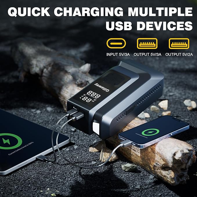 7-in-1 Jump Starter 6000A Car Jumper Starter Portable - Image 5