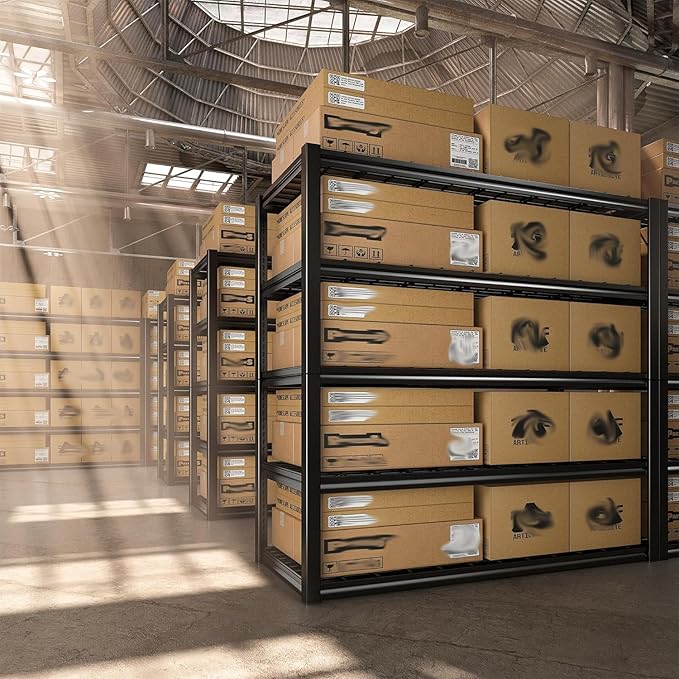 REIBII 48" W Garage Shelving Heavy Duty Load 2500LBS, 5 Tier Storage Shelves - Image 9