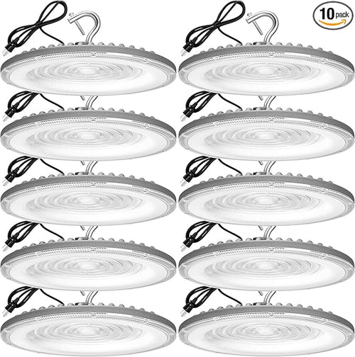 10 Pack 150W UFO Led High Bay Light 6000K Daylight, Commercial Bay Lighting by XYCN
