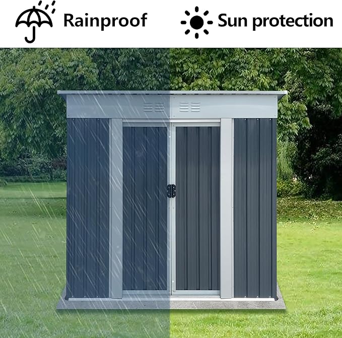 6x4 FT Outdoor Storage Shed - Image 5