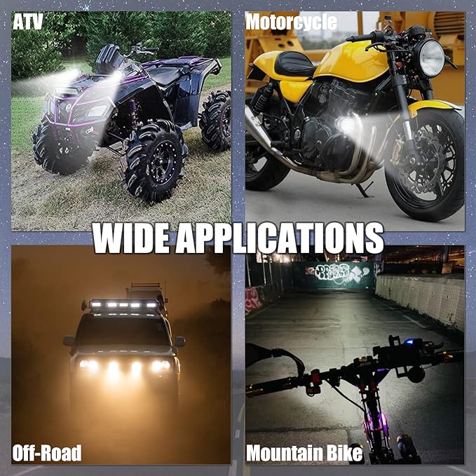 Motorcycle Driving Lights 12-60V 40W 3600LM LED Fog Lights - Image 4