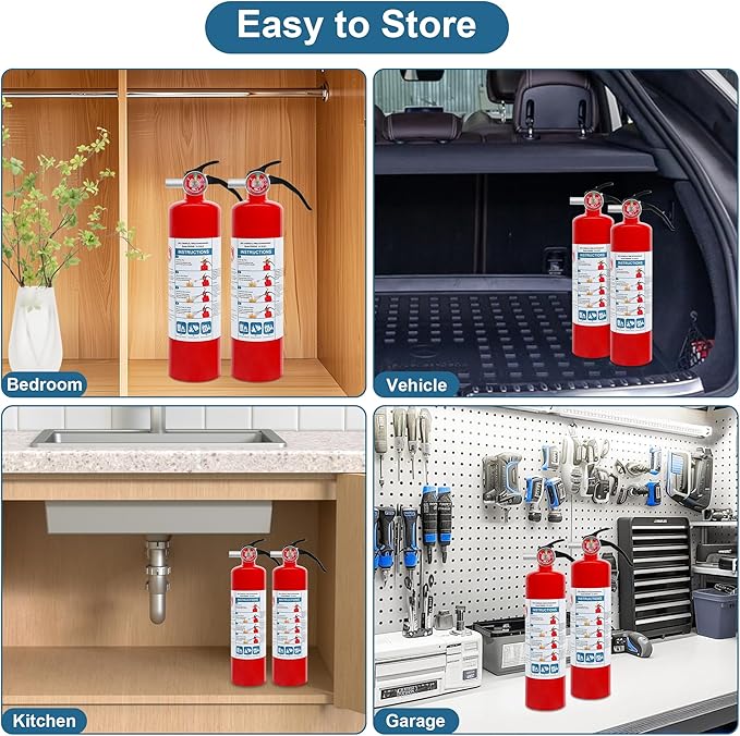 4 Pack ABC Dry Chemical Fire Extinguishers, 2.5 lb 1A:10B:C Rating - Image 5