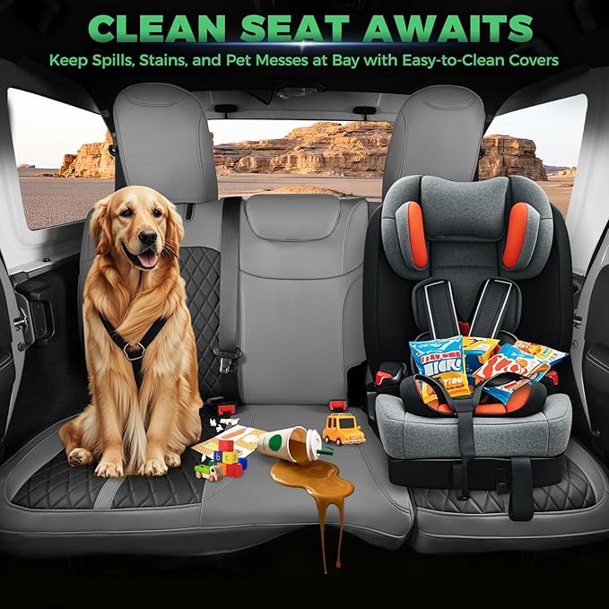 for Jeep Wrangler Seat Covers 4Door JL 2018 2019 2020 2021 2022 2023 2024 2025 - Image 7