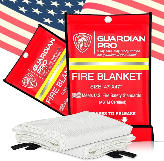 Emergency Fire Blanket for Home and Kitchen by GuardianPro