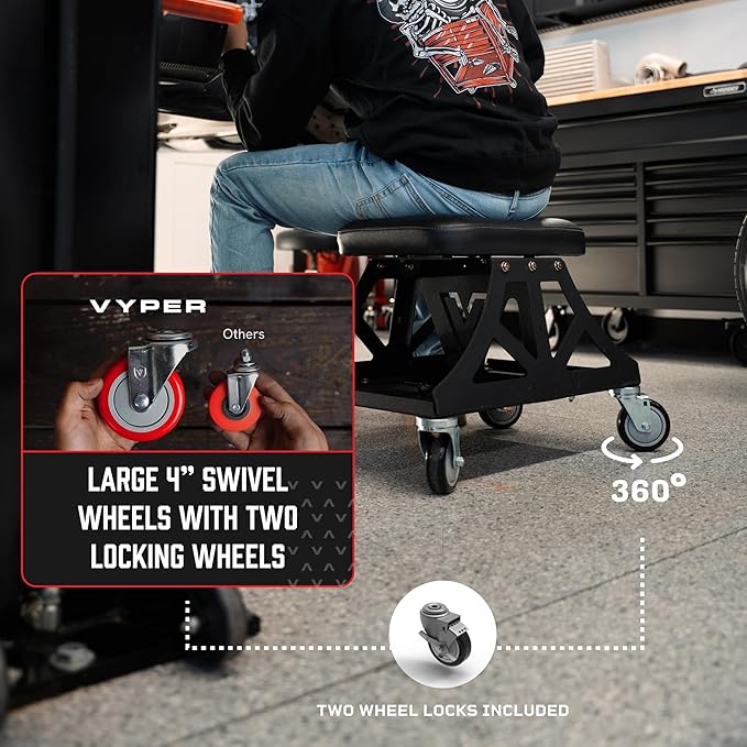 Vyper Low Pro Garage Stool - Image 4
