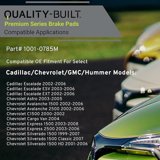 Premium Semi-Metallic Front Brake Pads Compatible - Image 3