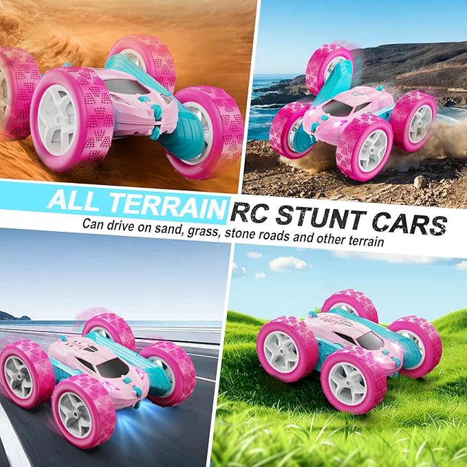 Remote Control Car, 2.4 GHZ Double Sided RC Stunt Car 360° Rotating Remote - Image 5