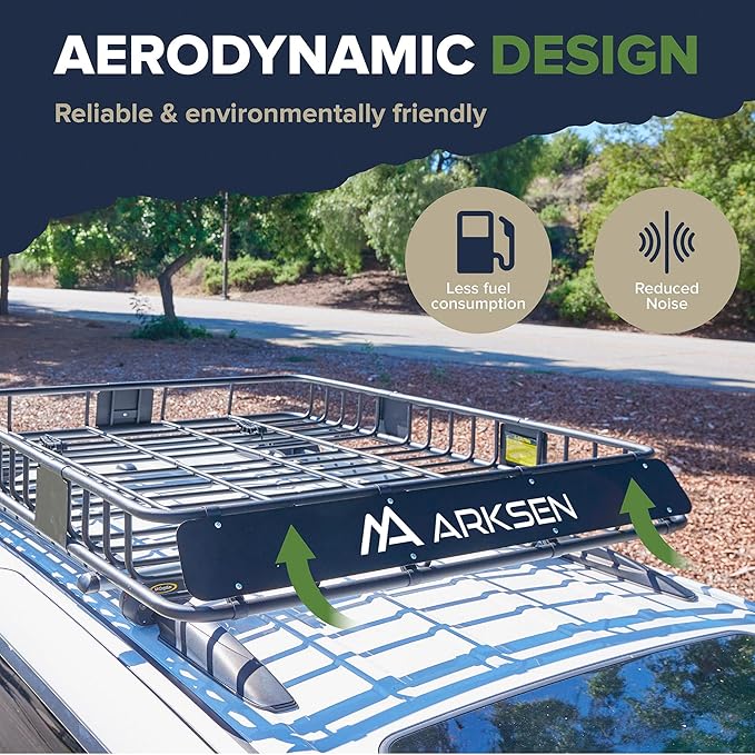 ARKSEN 43 x 39 x 6 Inch Universal 150LB Heavy Duty Roof Rack Cargo - Image 4