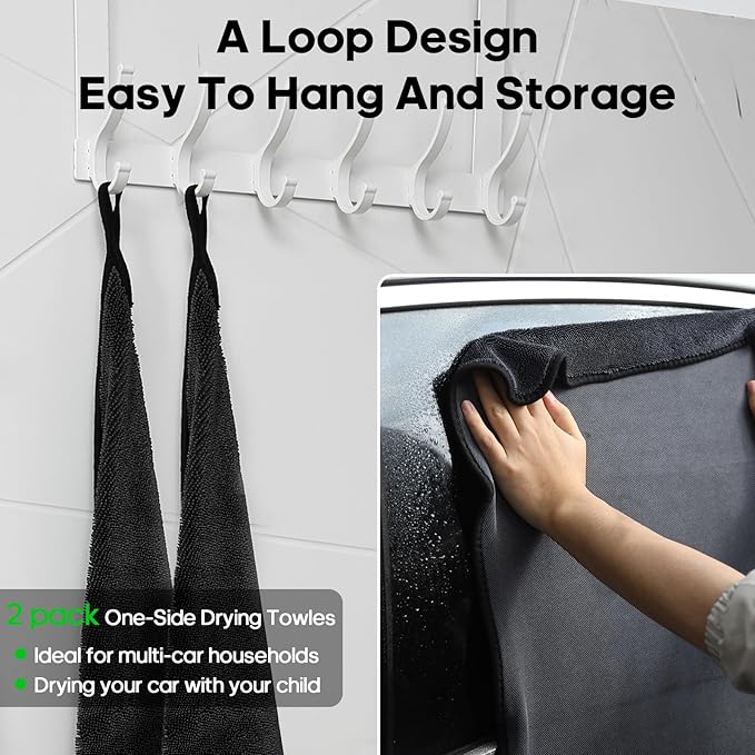 2 Pack Microfiber Towels Extra Large Ultra Absorbent Drying Towel - Image 9
