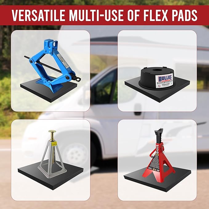 USA Made RV Leveling Jack Flex Pads 12" – Heavy-Duty Rubber Jack Pads – Non-Slip - Image 3