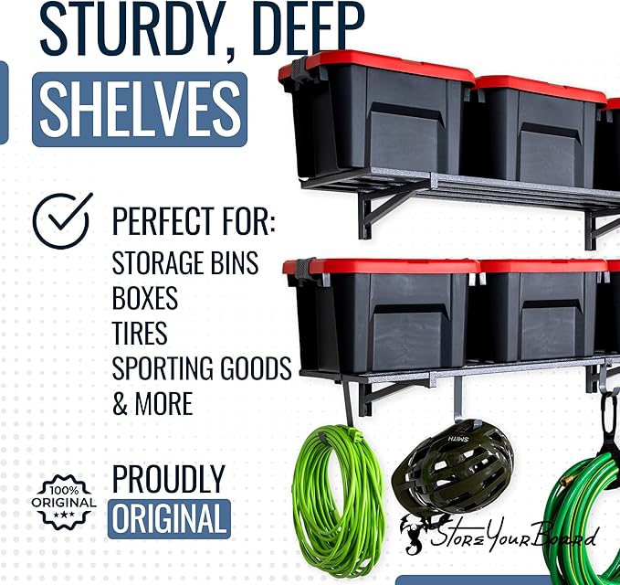 StoreYourBoard 2-Pack Heavy Duty Wall Shelves – Wall-Mounted Garage Storage - Image 6