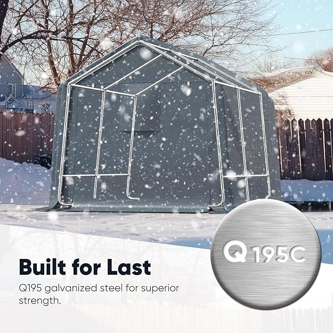 Quictent Heavy Duty 8x10FT Carport Shelter - Image 2