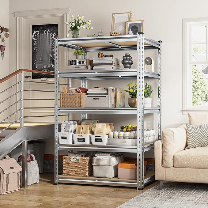 REIBII Garage Shelving, 5 Tier Storage Shelves Load 2020LBS, Adjustable Garage - Image 9