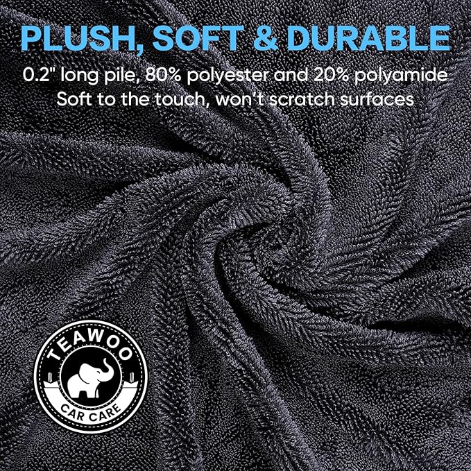 Shiny Wipes Shower Cleaning Cloth, Ultra Absorbent Car Drying Towel, 2 Pack 16 - Image 4