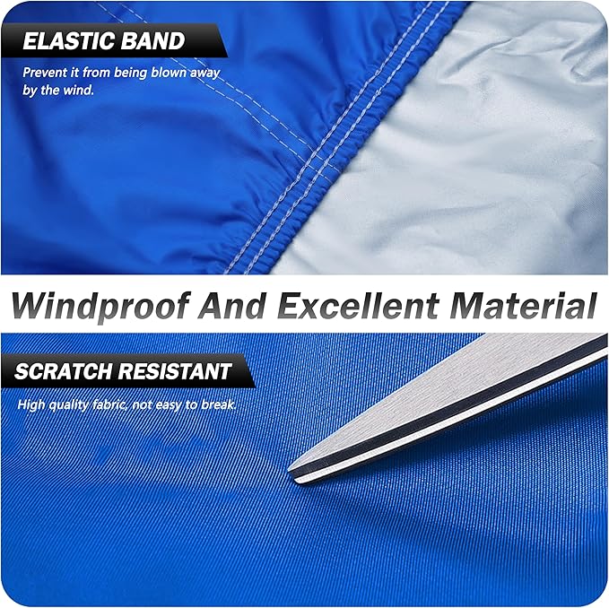 Heavy Duty Outdoor Car Cover Windproof All Weather Waterproof Sun Rain UV Dust - Image 3