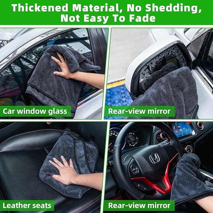 CADONO Huge Microfiber Car Drying Towel, Ultra Absorbent Microfiber Cleaning - Image 6