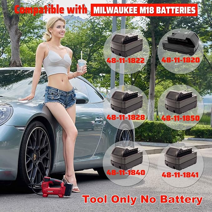 Cordless Tire Inflator Portable Air Compressor - Image 2