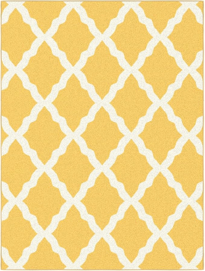 Ottomanson 5' x 6'6" Rugs for Living Room Trellis Area Rug for Bedroom - Image 6