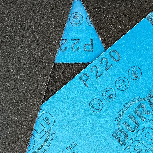 Dura-Gold Premium 220 Grit Wet or Dry Sandpaper Sheets, 5-1/2" x 9", Box of 25 - Image 2
