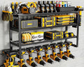 MAXIFFE 4 Layer Power Tool Organizer, 9 Drill Holder Heavy Duty Metal Wall by MAXIFFE