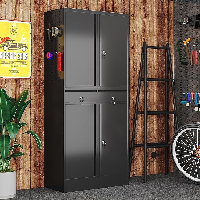 71" Metal Garage Storage Cabinet - Image 8