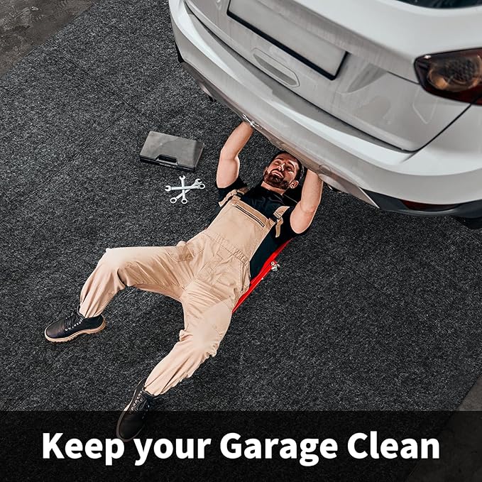 MABOZOO Garage Floor Mat 17x7.4 Ft, Extra Large Garage Carpet Rug, Reusable - Image 5