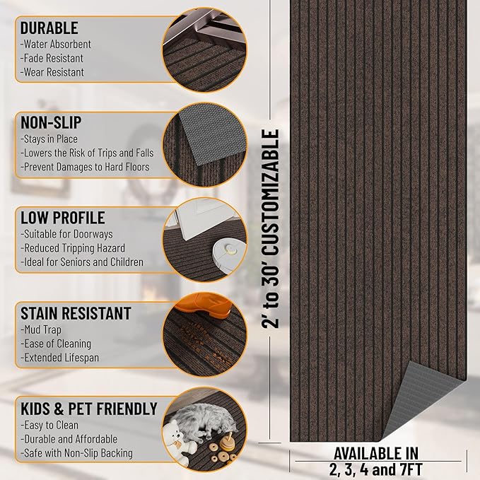 Ottomanson Mud Mat 2'7" x 4' Entryway Rug - Image 3