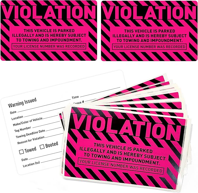 easykart labels 50 Parking Violation Stickers, 5 x 8 inch “Violation - Image 6