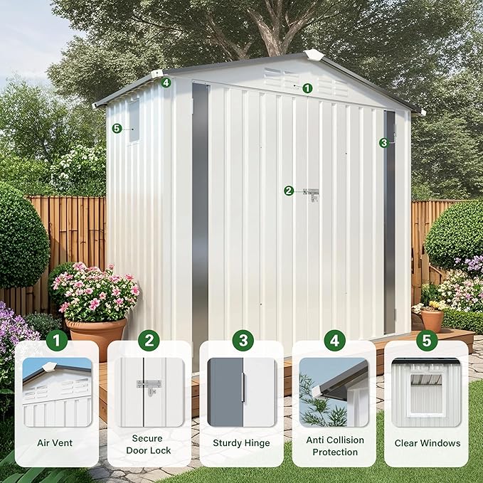 6X3.5 FT Outdoor Storage Shed - Image 4
