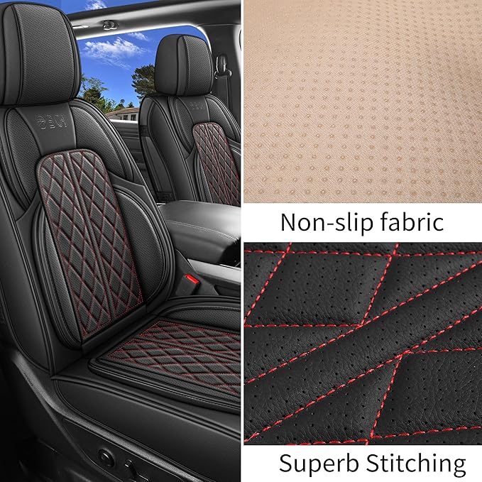 Car Seat Cover Custom Fit for Dodge Ram 1500 2500 3500 2002-2024 Faux Leather - Image 4