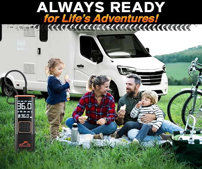 RoofPax Car Tire Inflator Portable Air Compressor 150 PSI Battery Powered 3x - Image 8